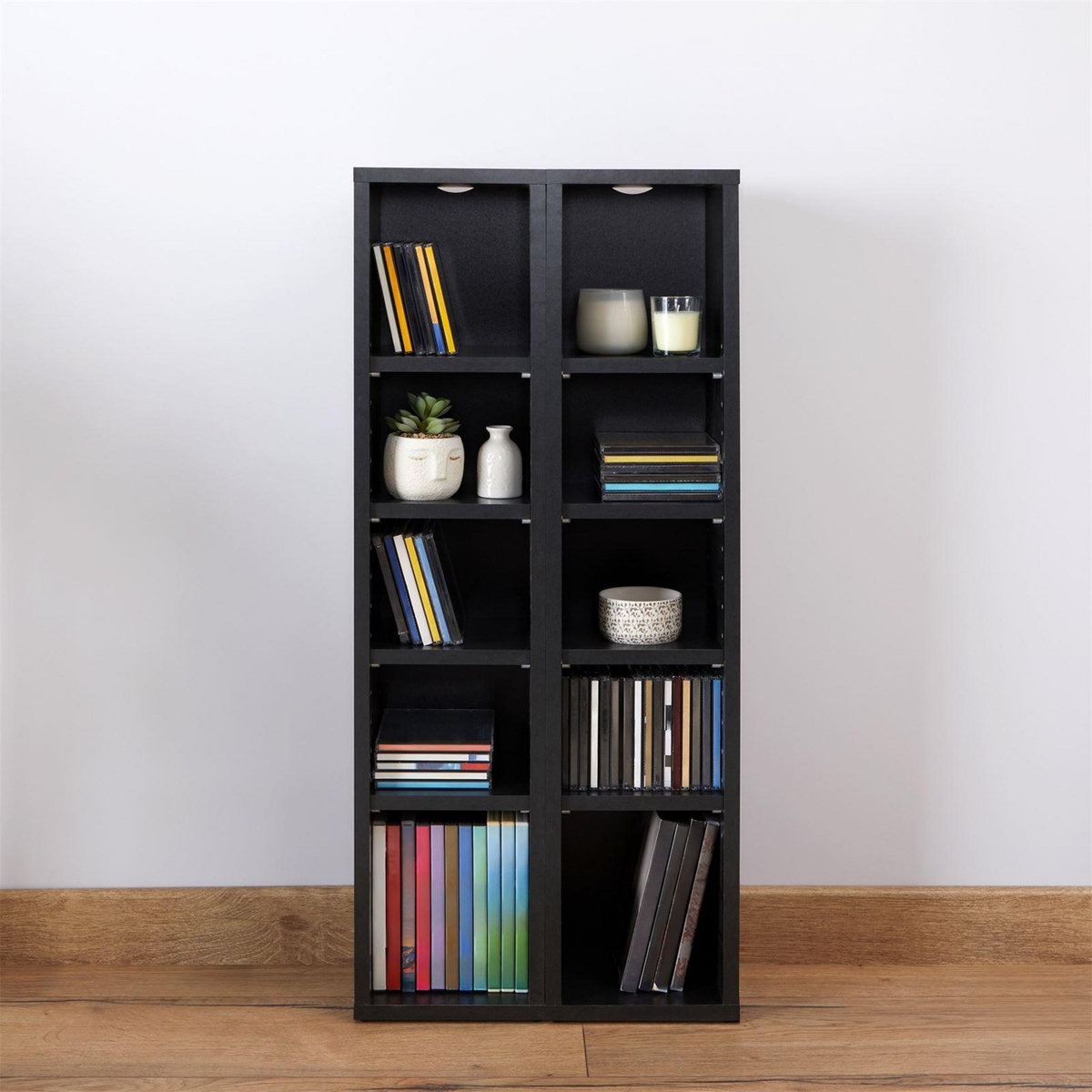 IDIMEX Etagères modulables MUSIQUE pour CD et DVD, en mélaminé