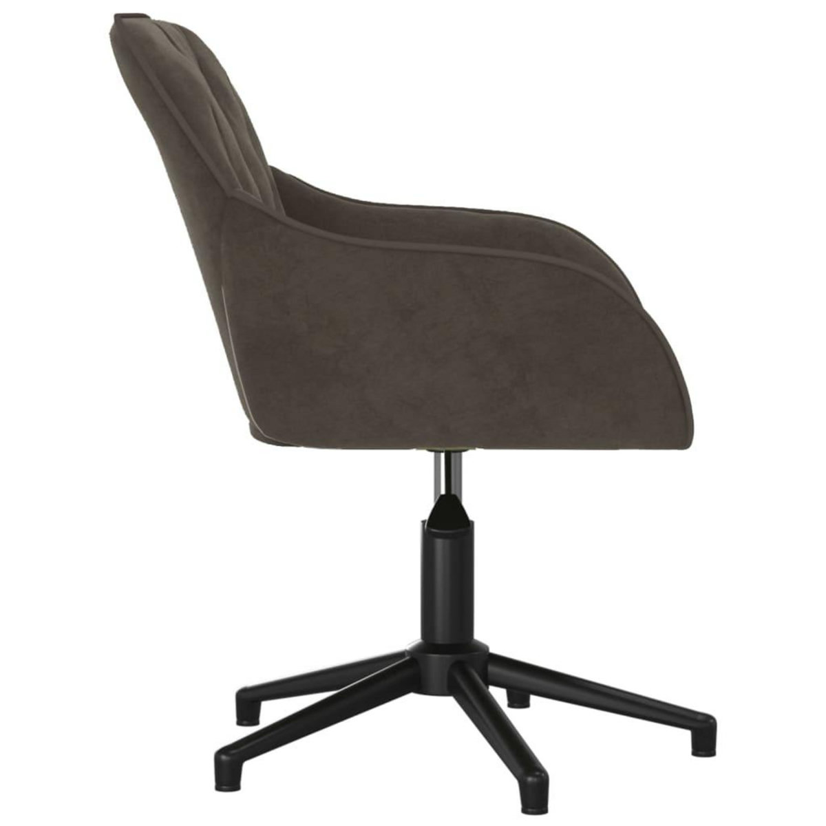 VIDAXL Chaise pivotante de bureau Gris fonce Velours