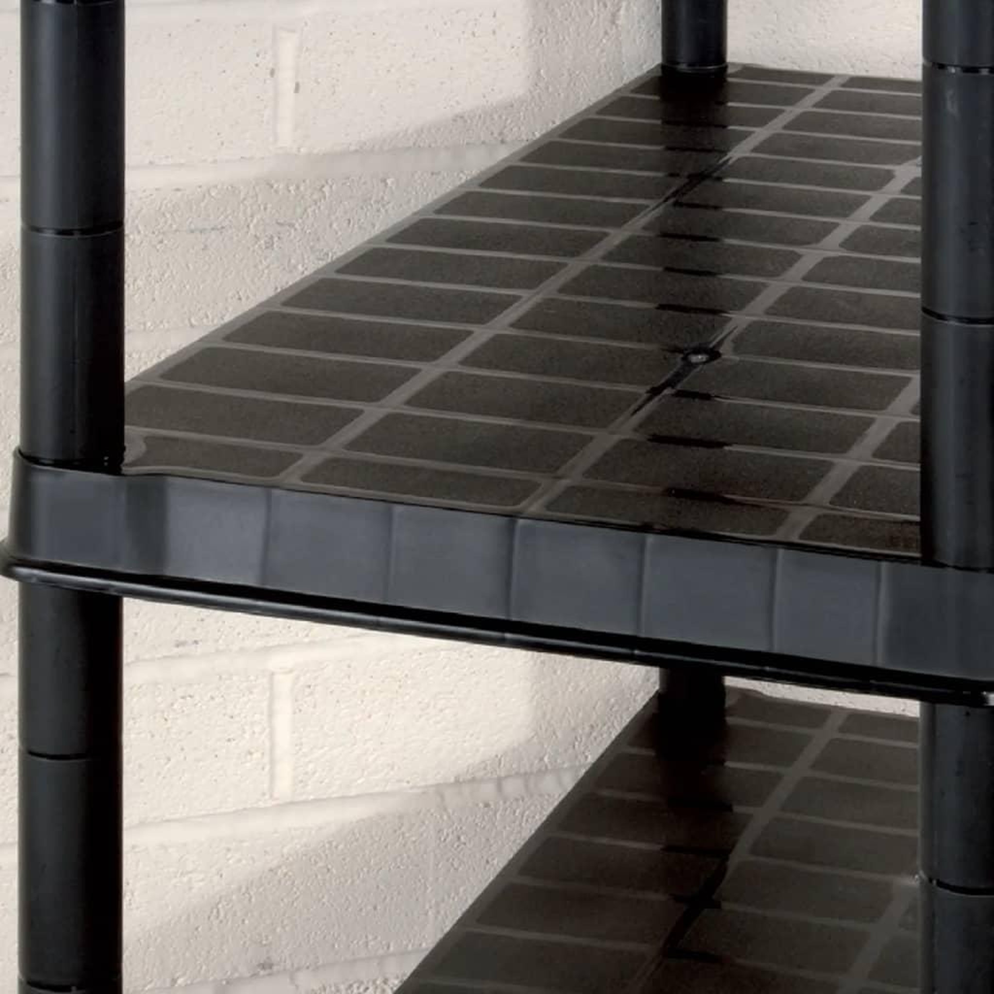 Voir la diapositive 5 : VIDAXL Etagere de rangement a 5 niveaux Noir 340x40x185 cm Plastique