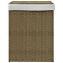 Voir la diapositive 3 : VIDAXL Panier a linge avec couvercle 46x33x60 cm resine tressee