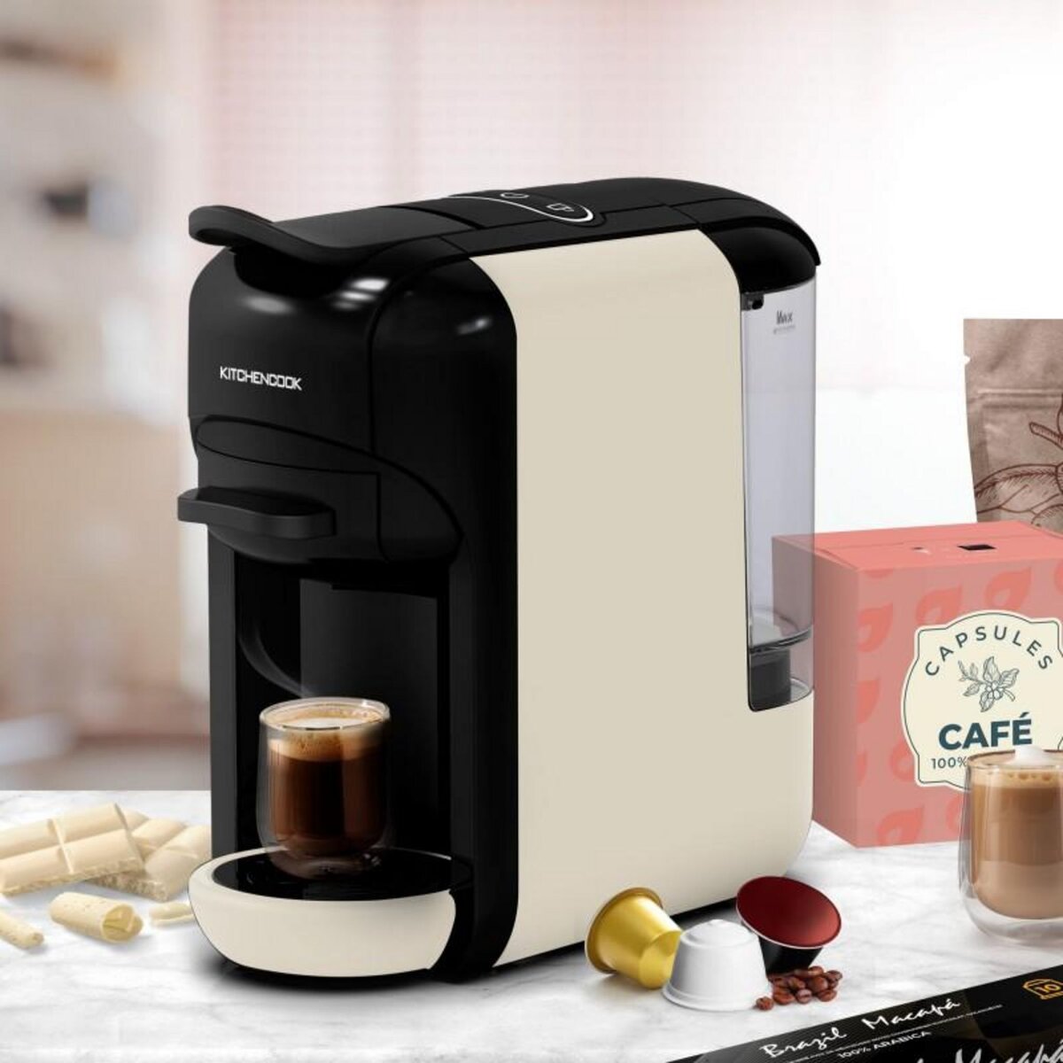 KITCHENCOOK Machine à Café Multi Dosettes & Café Moulu – Multi Cream Kitchencook