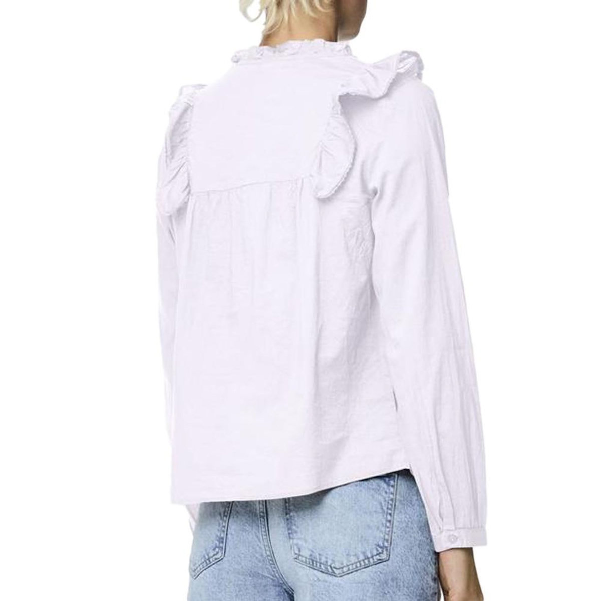 Pieces Blouse Blanches Femme Pieces Makenna