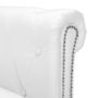 Voir la diapositive 4 : VIDAXL Canape Chesterfield en forme de L cuir synthetique blanc
