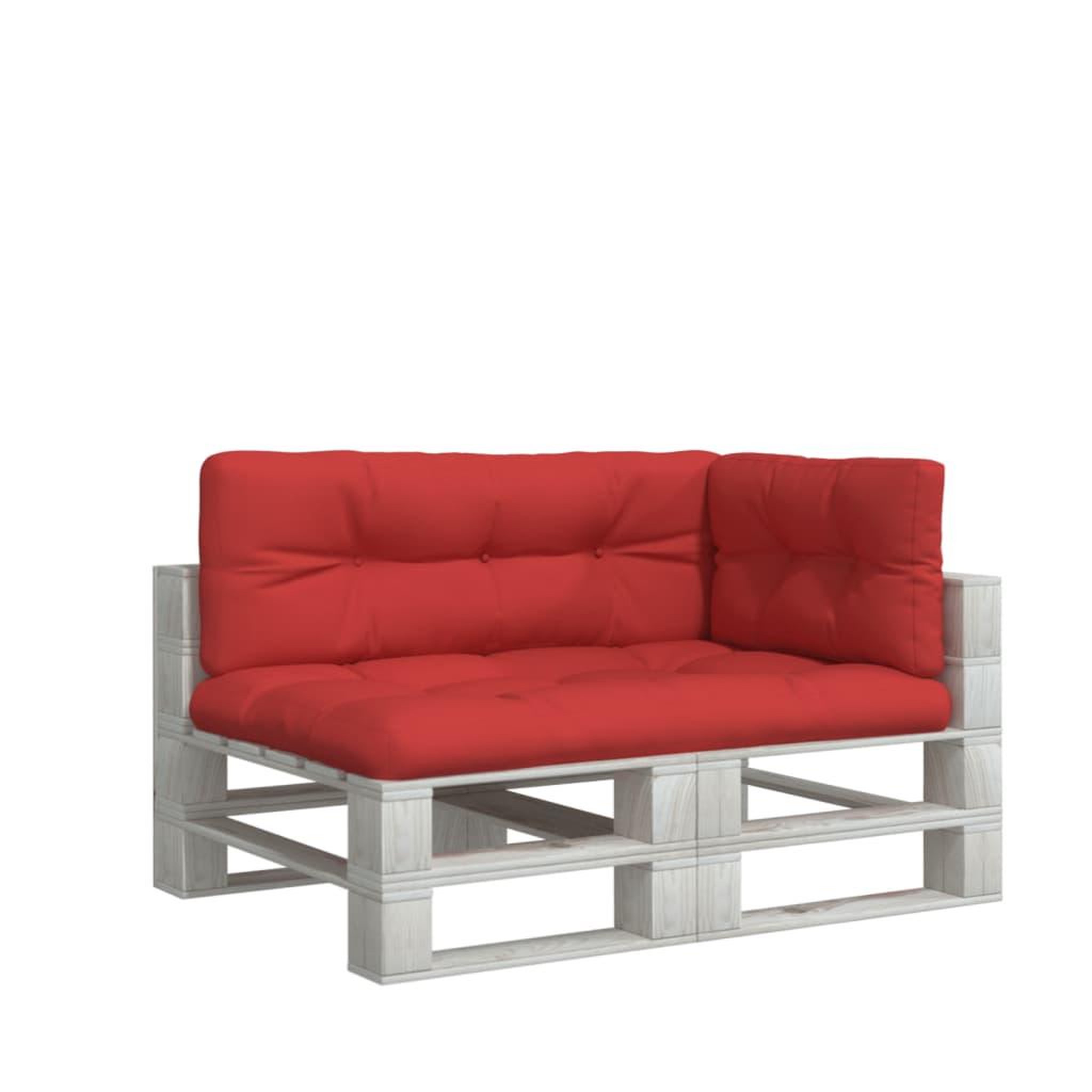 Voir la diapositive 3 : VIDAXL Coussins de palette lot de 3 rouge tissu