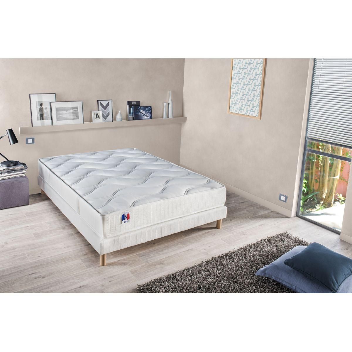 Ensemble Matelas Mémoire de forme HD + Sommier  140 x 190 cm DIMAIME