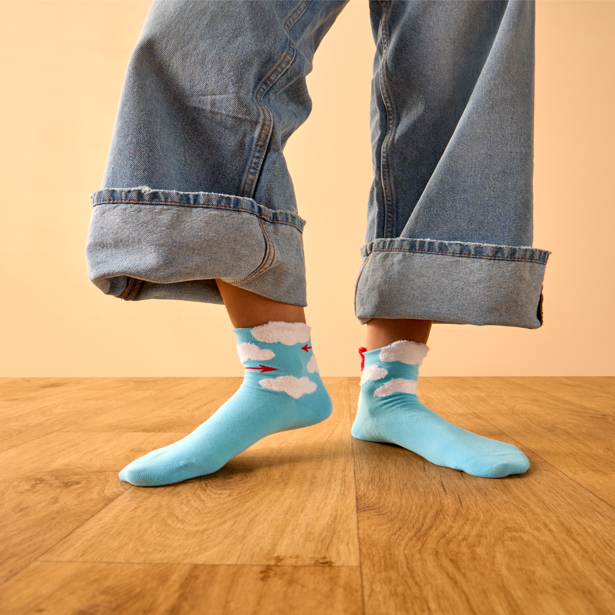 Voir la diapositive 2 : DEDOLES Chaussettes courtes cutecore amour dans l'air