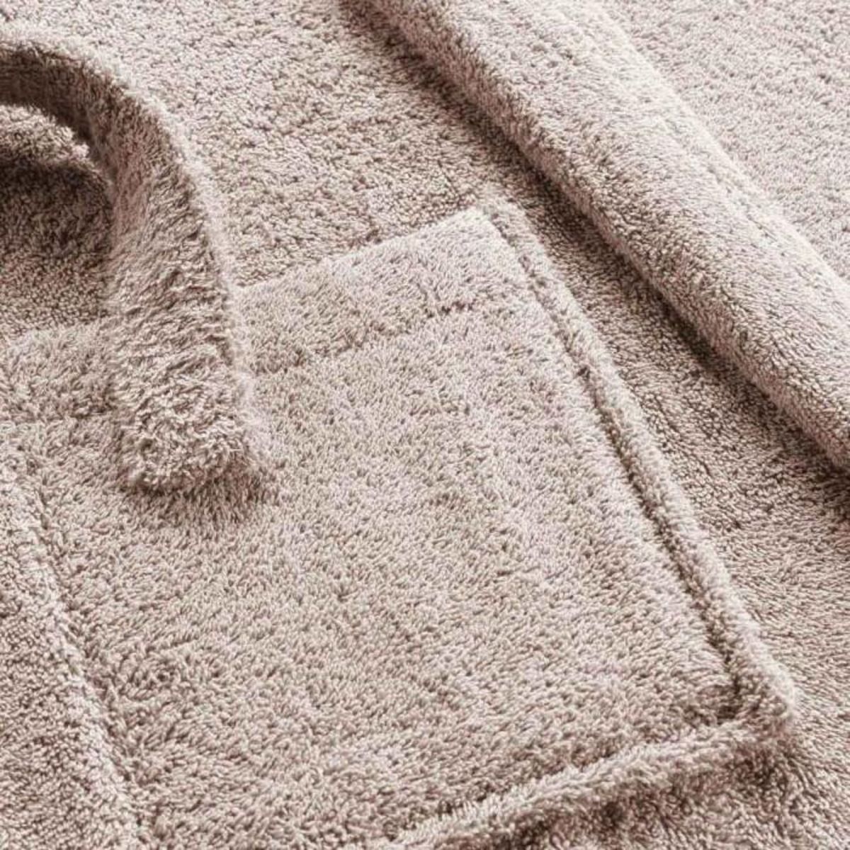 Paris Prix Peignoir Col Châle en Coton  Tendresse  Taupe