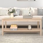 VIDAXL Table basse 110x55x45 cm Bois massif de pin