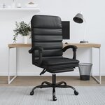 VIDAXL Fauteuil de massage inclinable de bureau Noir Similicuir