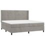 Voir la diapositive 4 : VIDAXL Sommier a lattes de lit matelas et LED Gris clair 200x200 cm