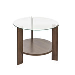 Habitat et Jardin Table basse en bois  Clara  - 75 x 75 x 40 cm - NoyerTransparent