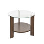 Voir la diapositive 1 : Habitat et Jardin Table basse en bois  Clara  - 75 x 75 x 40 cm - NoyerTransparent