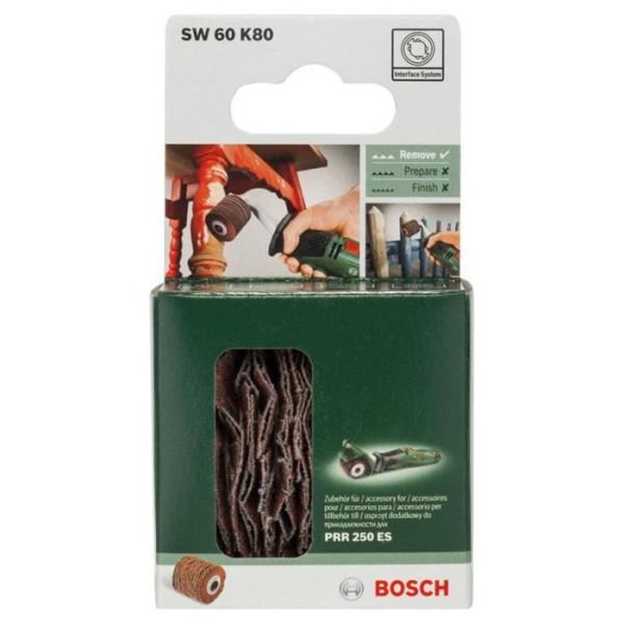 Voir la diapositive 2 : BOSCH Rouleau flexible prr 60mm g80 - bosch - ponçage bois, métal et matiere synthétique