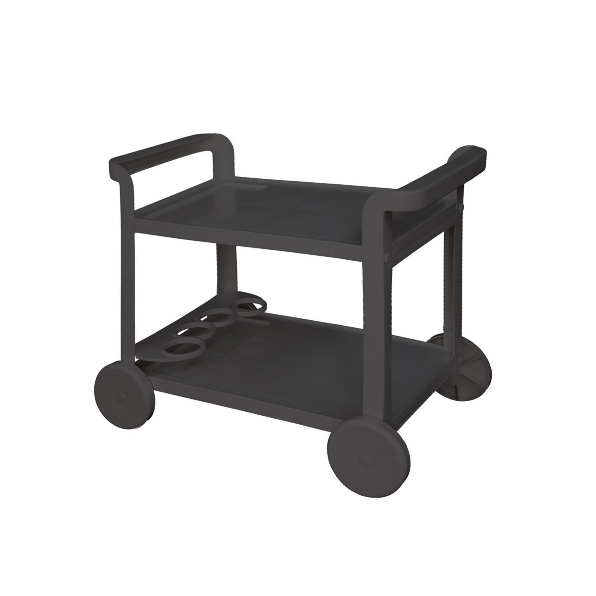 ARETA Desserte de jardin - Résine - Gris anthracite - AMALFI