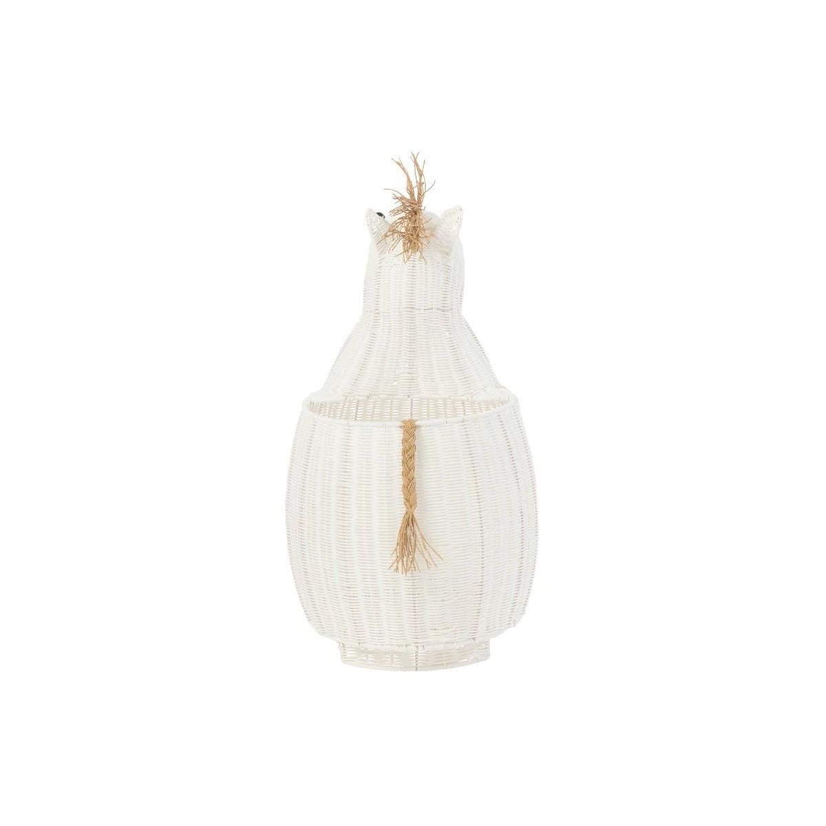 Paris Prix Panier de Rangement Enfant  Cheval  79cm Blanc
