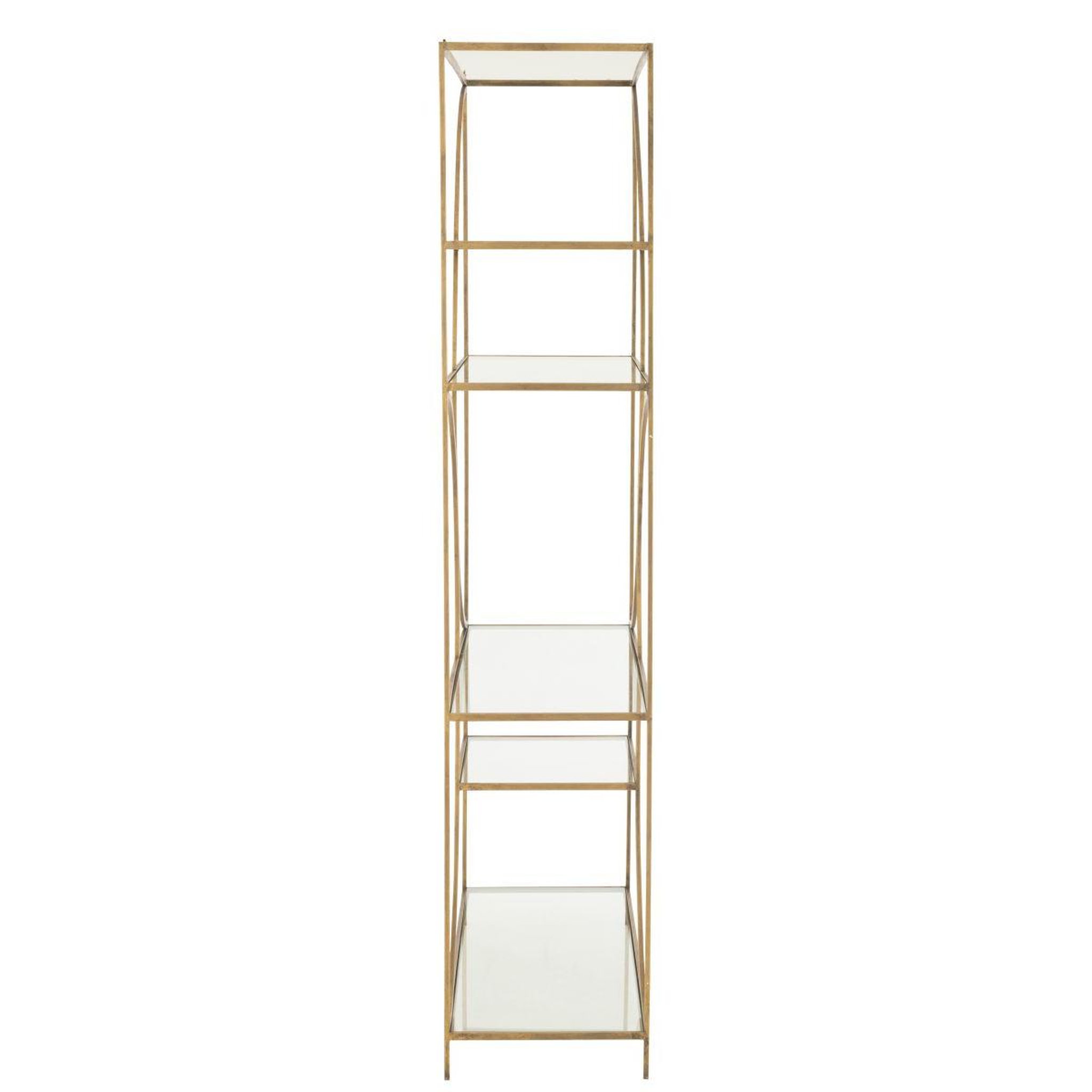 Voir la diapositive 3 : Paris Prix Étagère 6 Niveaux en Verre  Nar  200cm Doré