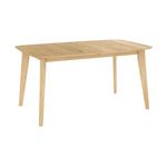 Rendez vous déco Table rectangulaire 4/6 personnes extensible en bois clair 150/180 cm - Oman. Coloris disponibles : Noir, Marron