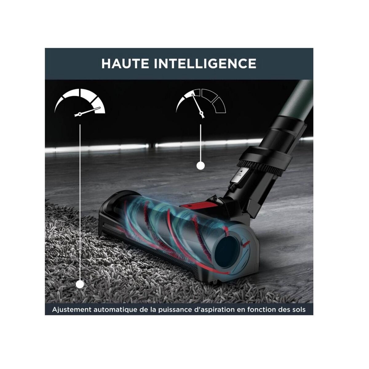 ROWENTA Aspirateur balai rechargeable 25.2v rouge / noir - RH98A8WO