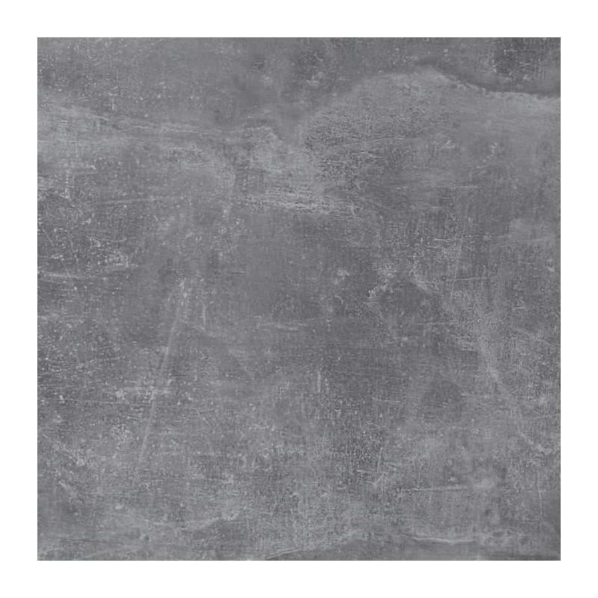 FMD Table basse bicolore avec plateau coulissant - Décor gris béton LA et blanc brillant - L100 x H46,1 x P65 cm - Fabriqué en Al