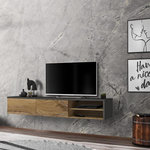 Paris Prix Meuble TV  RTV Dallas  180cm Chêne & Gris