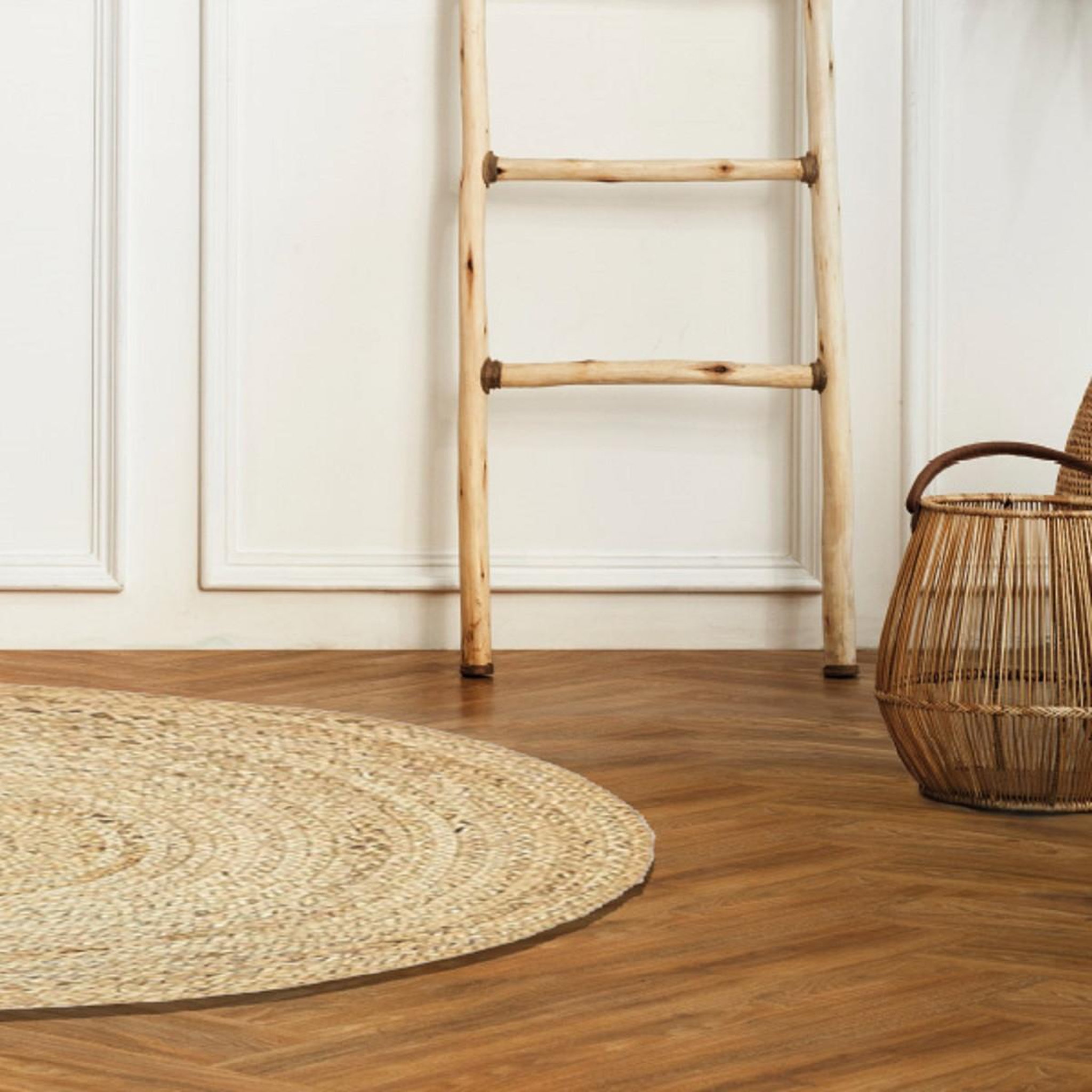 Voir la diapositive 3 : FUTURE HOME Tapis déco rond en jute