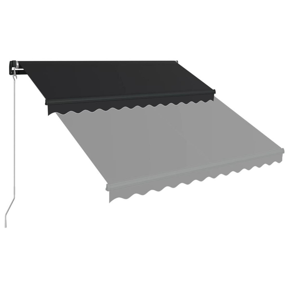 VIDAXL Auvent manuel retractable 350x250 cm Anthracite