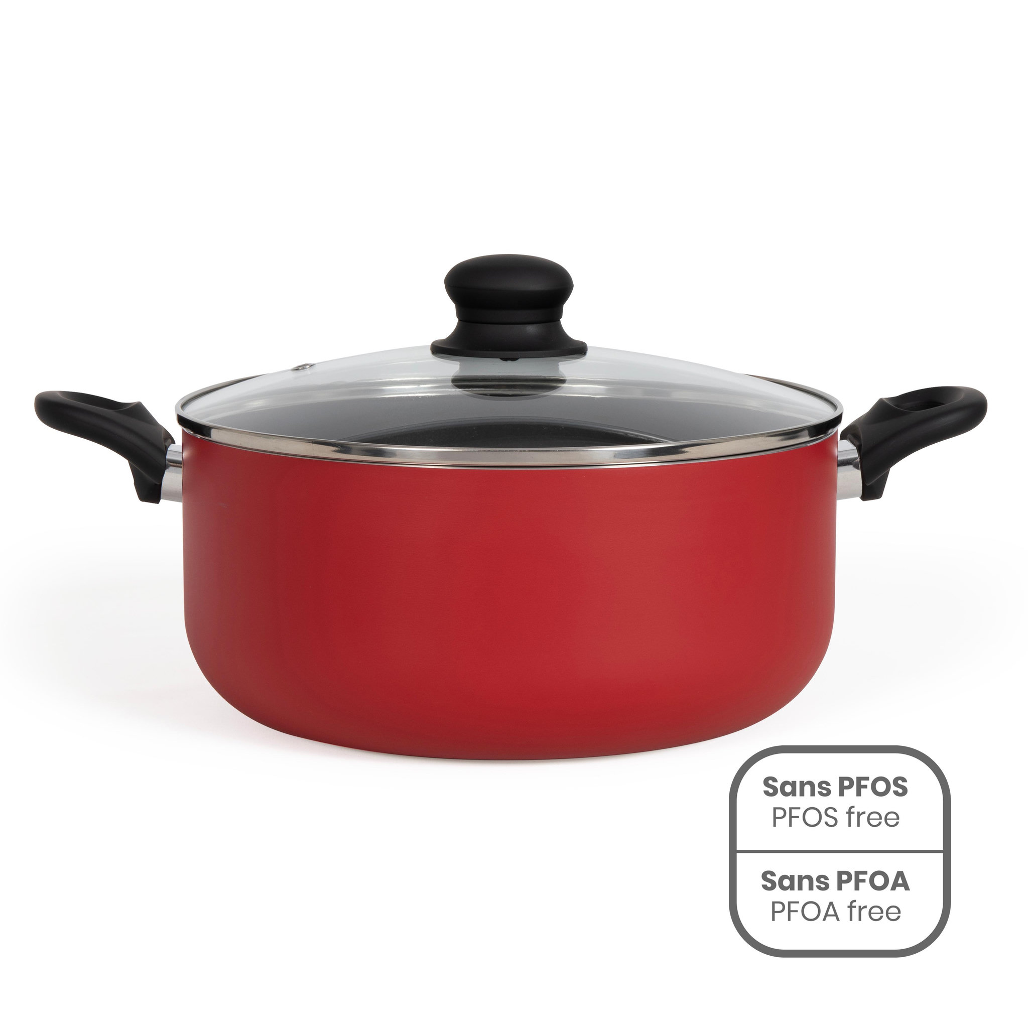 LIVOO Faitout aluminium 28cm avec couvercle - MEP151R