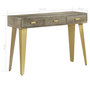 Voir la diapositive 6 : VIDAXL Table console Bois de manguier Gris avec laiton 110x35x76 cm