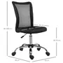 VINSETTO Vinsetto Chaise de bureau ergonomique hauteur réglable piètement chromé pivotant 360° revêtement maille noir