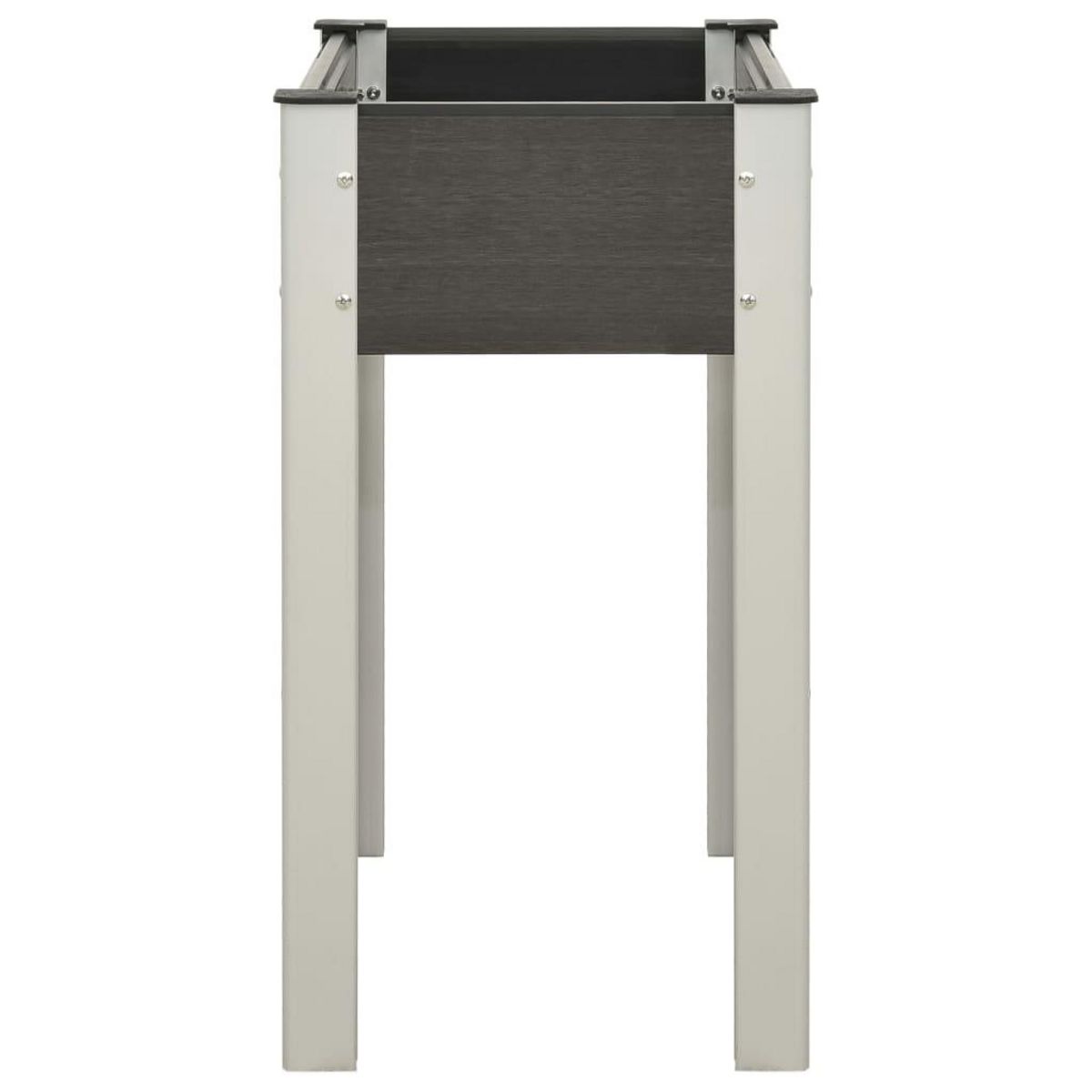 VIDAXL Lit sureleve de jardin 75x40x75 cm WPC Gris