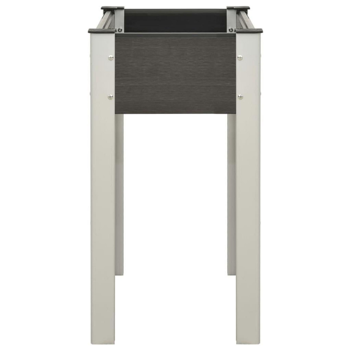 VIDAXL Lit sureleve de jardin 75x40x75 cm WPC Gris