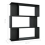 Voir la diapositive 6 : VIDAXL Bibliotheque/Cloison Noir 80x24x96 cm cm Bois d'ingenierie