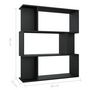 Voir la diapositive 6 : VIDAXL Bibliotheque/Cloison Noir 80x24x96 cm cm Bois d'ingenierie