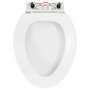 Voir la diapositive 5 : VIDAXL Abattant WC a fermeture en douceur Liberation rapide Blanc