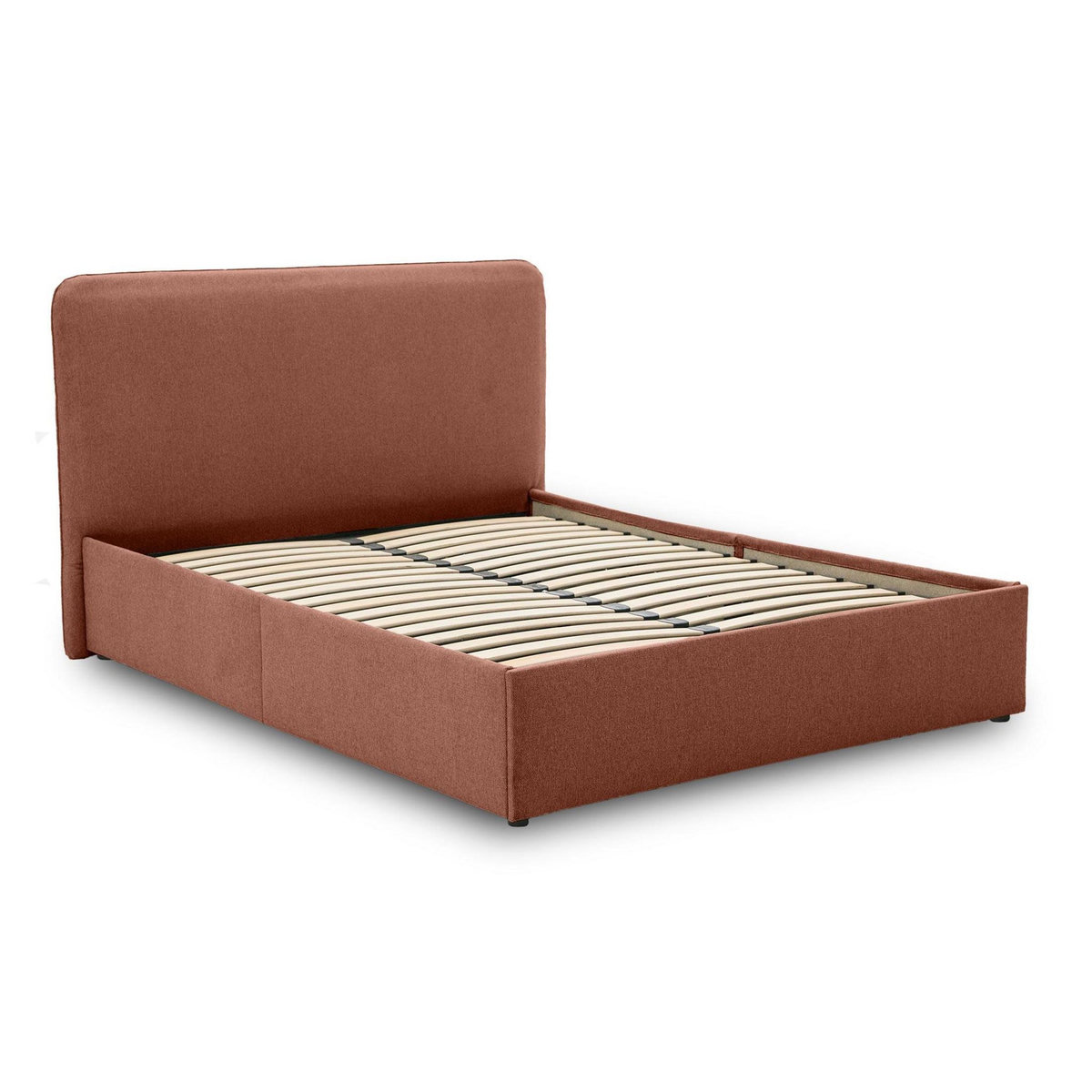 BEST MOBILIER Goyave - lit coffre - 160x200 - en tissu - sommier inclus