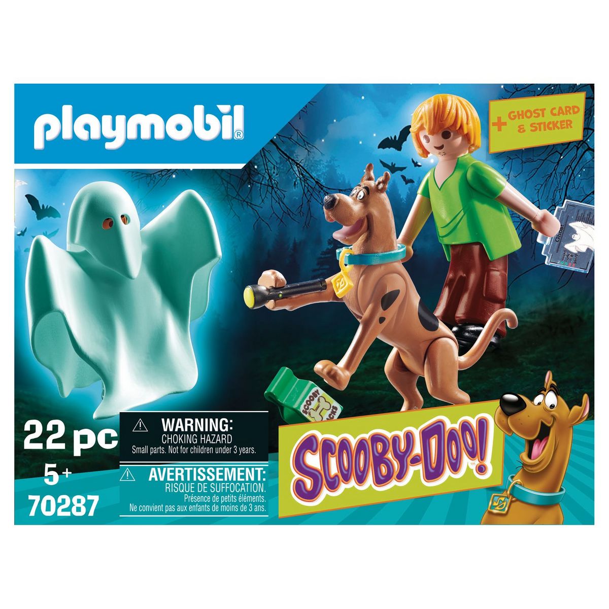 PLAYMOBIL 70287 - Scooby-Doo ! Scooby & Sammy avec fantôme