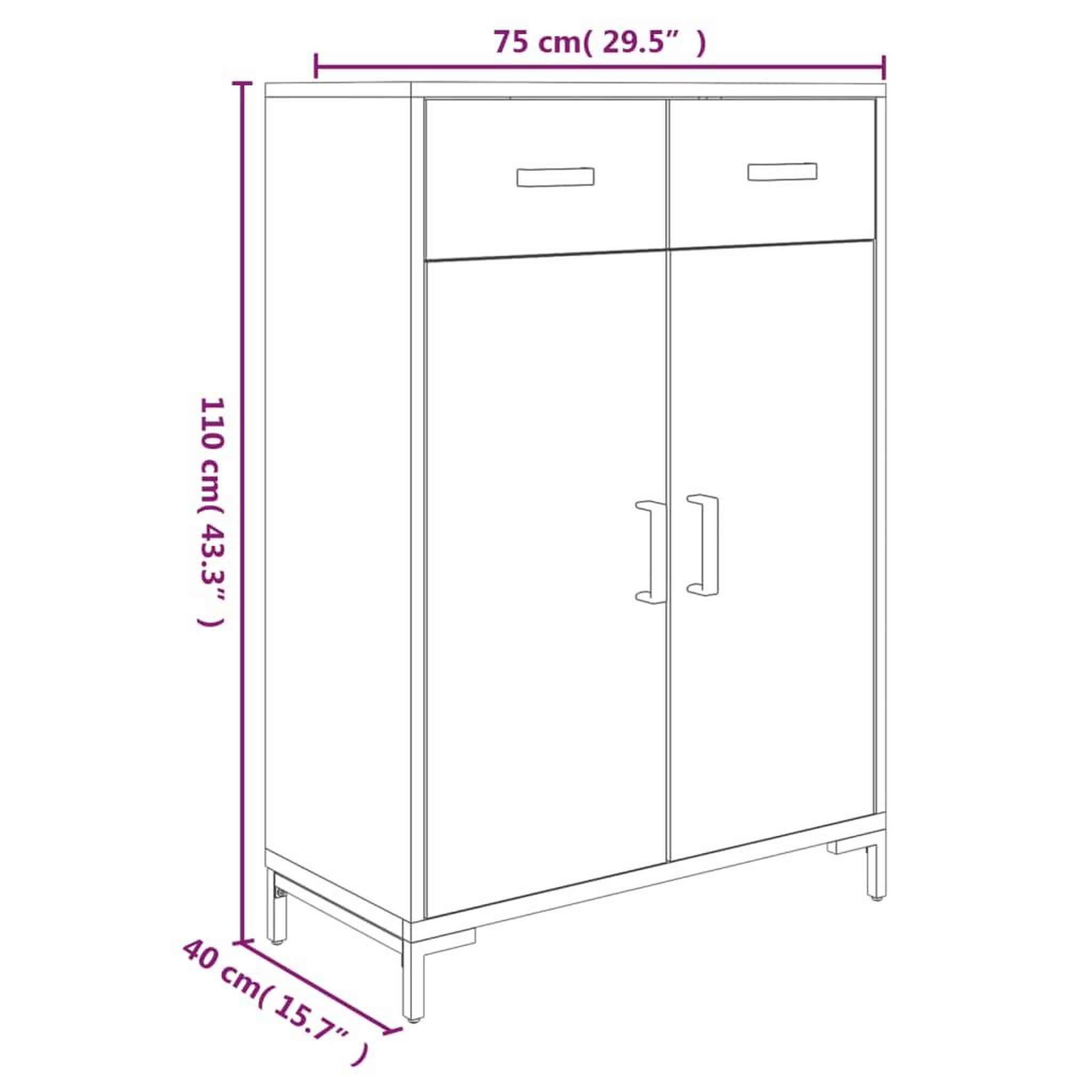 Voir la diapositive 6 : VIDAXL Etagere a chaussures 75x40x110 cm bois pin massif