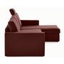 Voir la diapositive 6 : BEST MOBILIER Barrie - canapé d'angle réversible 4 places avec têtière amovible en tissu