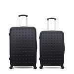 HERO HERO - Lot de 2 - Valise grand format et valise weekend TAURUS. Coloris disponibles : Bleu, Rose, Gris, Noir, Beige