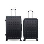 HERO HERO - Lot de 2 - Valise grand format et valise weekend TAURUS. Coloris disponibles : Gris, Rose, Bleu, Noir, Beige