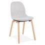 Voir la diapositive 1 : Paris Prix Chaise Design en Tissu  Tikel  81cm Gris & Naturel