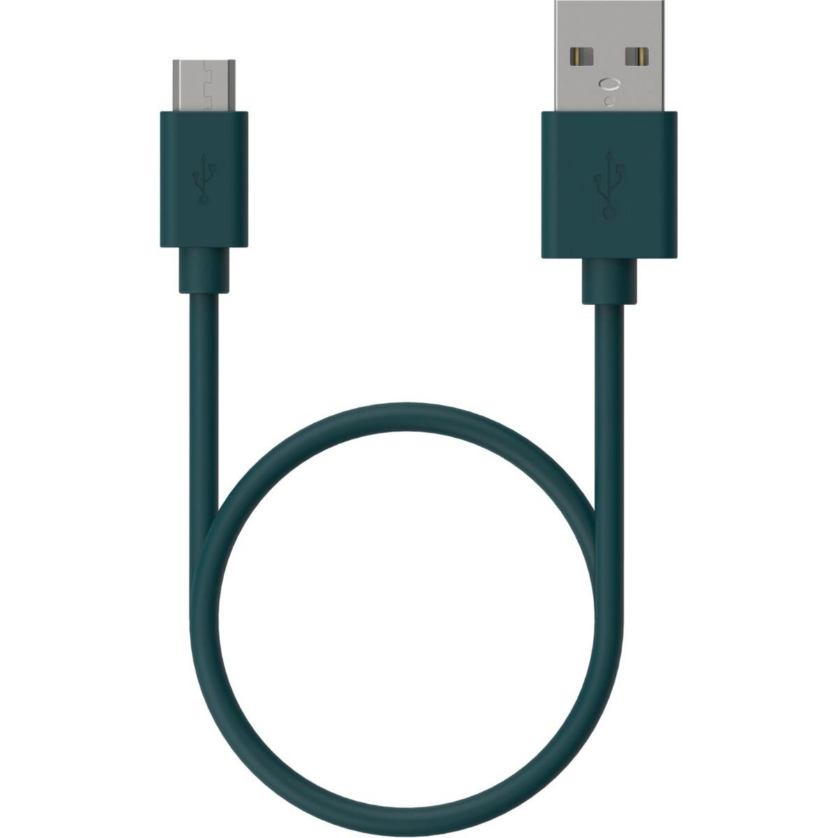ESSENTIEL B Câble micro USB vers USB vert 1m