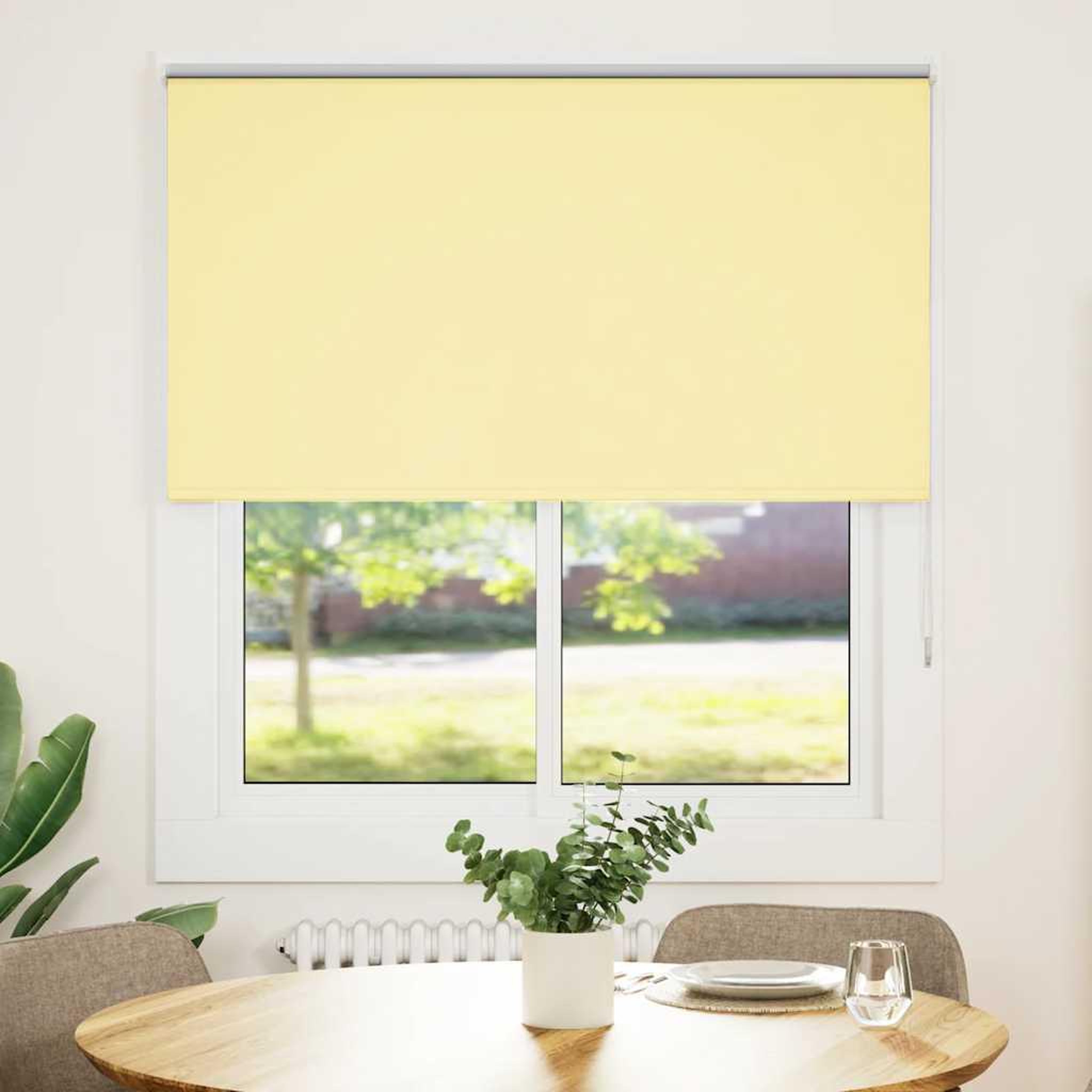 Voir la diapositive 2 : VIDAXL Store enrouleur occultant jaune largeur du tissu 131,6 cm