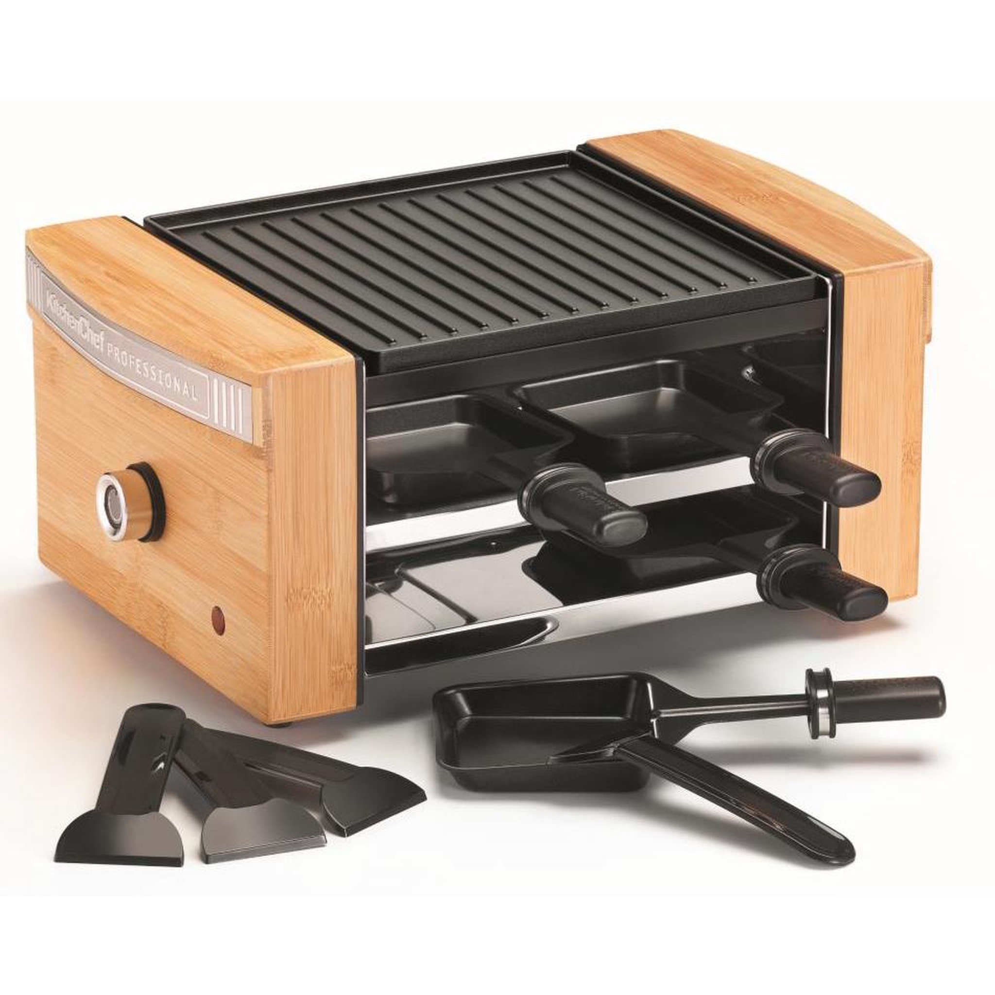 Kitchen chef Appareil à raclette 4 personnes 750w - KC.WOODLUX4
