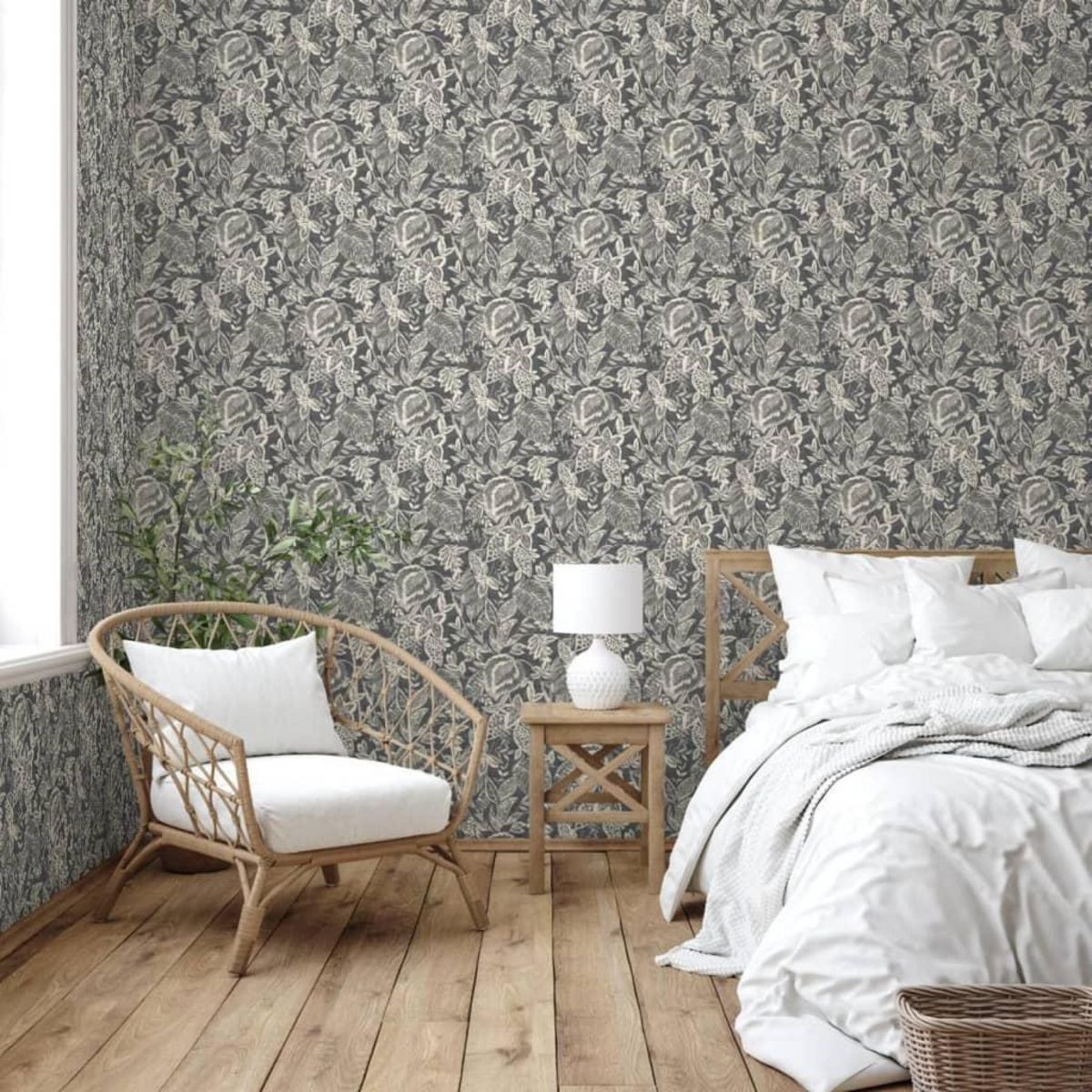 DUTCH WALLCOVERINGS DUTCH WALLCOVERINGS Papier peint Mae Noir et beige