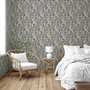 Voir la diapositive 4 : DUTCH WALLCOVERINGS DUTCH WALLCOVERINGS Papier peint Mae Noir et beige