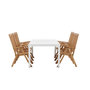 Voir la diapositive 6 : Paris Prix Ensemble Table de Jardin & 6 Chaises  Togo & Kenya  200cm Blanc & Naturel