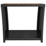 Voir la diapositive 3 : VIDAXL Table a the et dessus en bois Noir Resine tressee Acacia massif