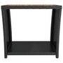 Voir la diapositive 3 : VIDAXL Table a the et dessus en bois Noir Resine tressee Acacia massif