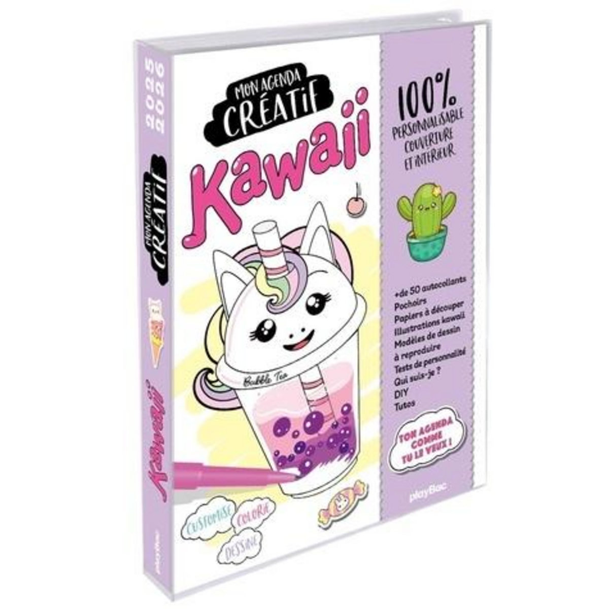 MON AGENDA CREATIF KAWAII. EDITION 2025-2026, Playbac